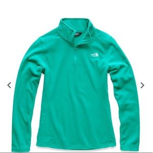 Green  north face jacket